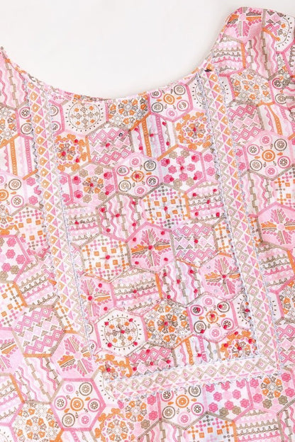 Introducing the Pure Semi - Cambric Print Suit Set - Anusheet Fashion