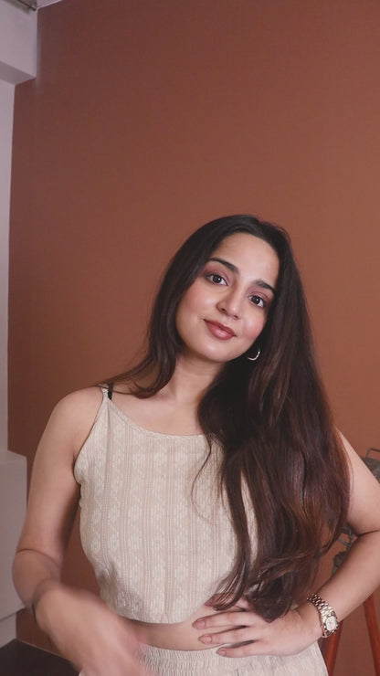 Sunflower Embroidered Green Blazer Set with Crop Top and Trousers