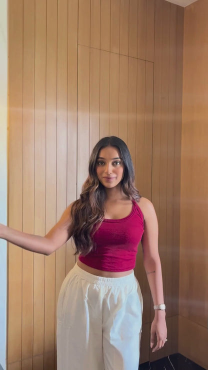 Manjari Dark Rama Sleeveless Kurti and Pant Set