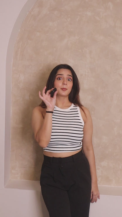 Mallika Blue Bird Desgin Striped 2-Piece Cord Set