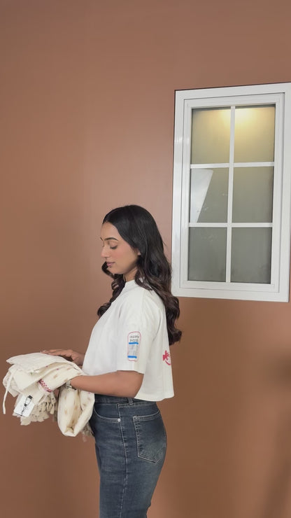 Iniya Summer Premium Floral Embroidered Co-Ord Set