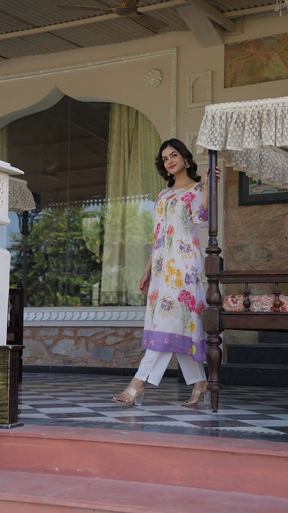 Bloom in Grace Floral Kurta Set 🌸