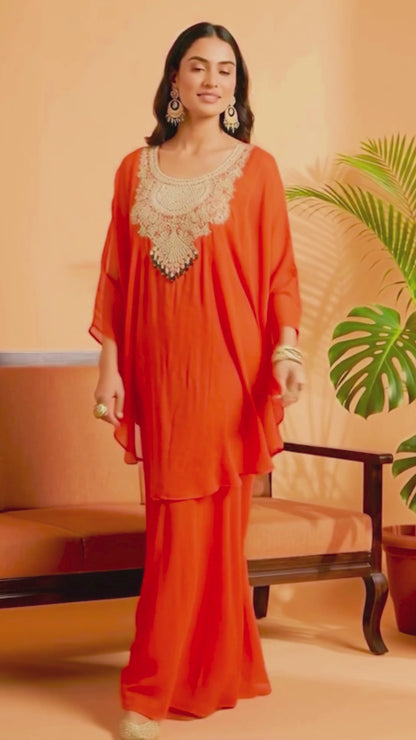 Meena Shorey Kaft Stylist Top and Sharara Set