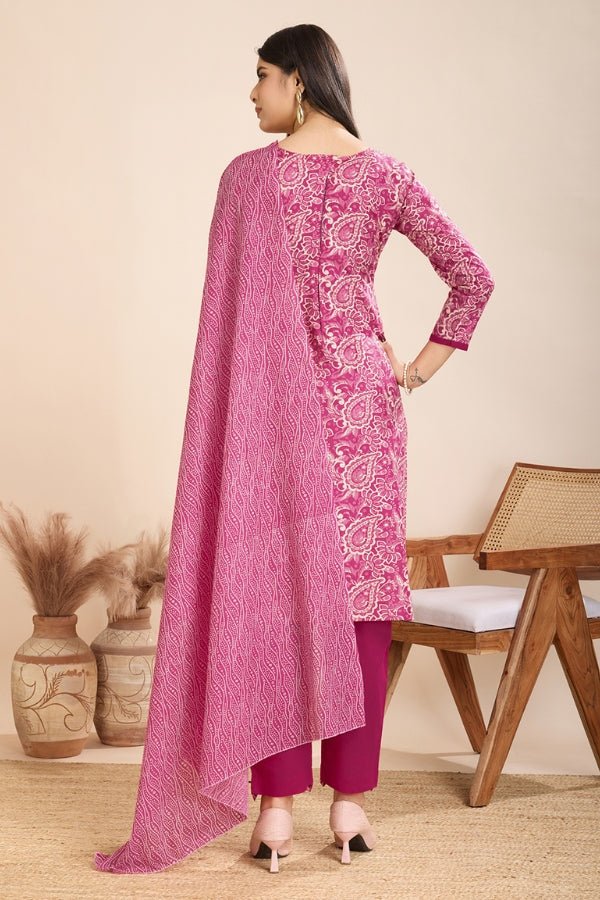 Ready To Wear Suits with Mal Cotton Dupatta - Anusheet Fashion