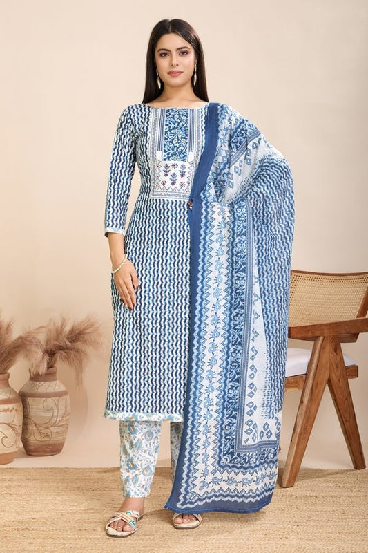 Ready to Wear Suits with Mal Cotton Dupatta for Any Occasion - Anusheet Fashion