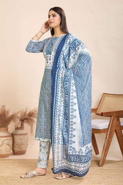 Ready to Wear Suits with Mal Cotton Dupatta for Any Occasion - Anusheet Fashion