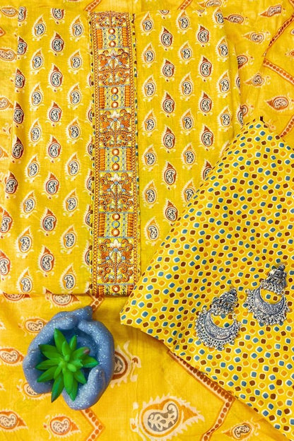 Sophisticated Unstitched Pure Cotton Printed Dress Material - Anusheet Fashion