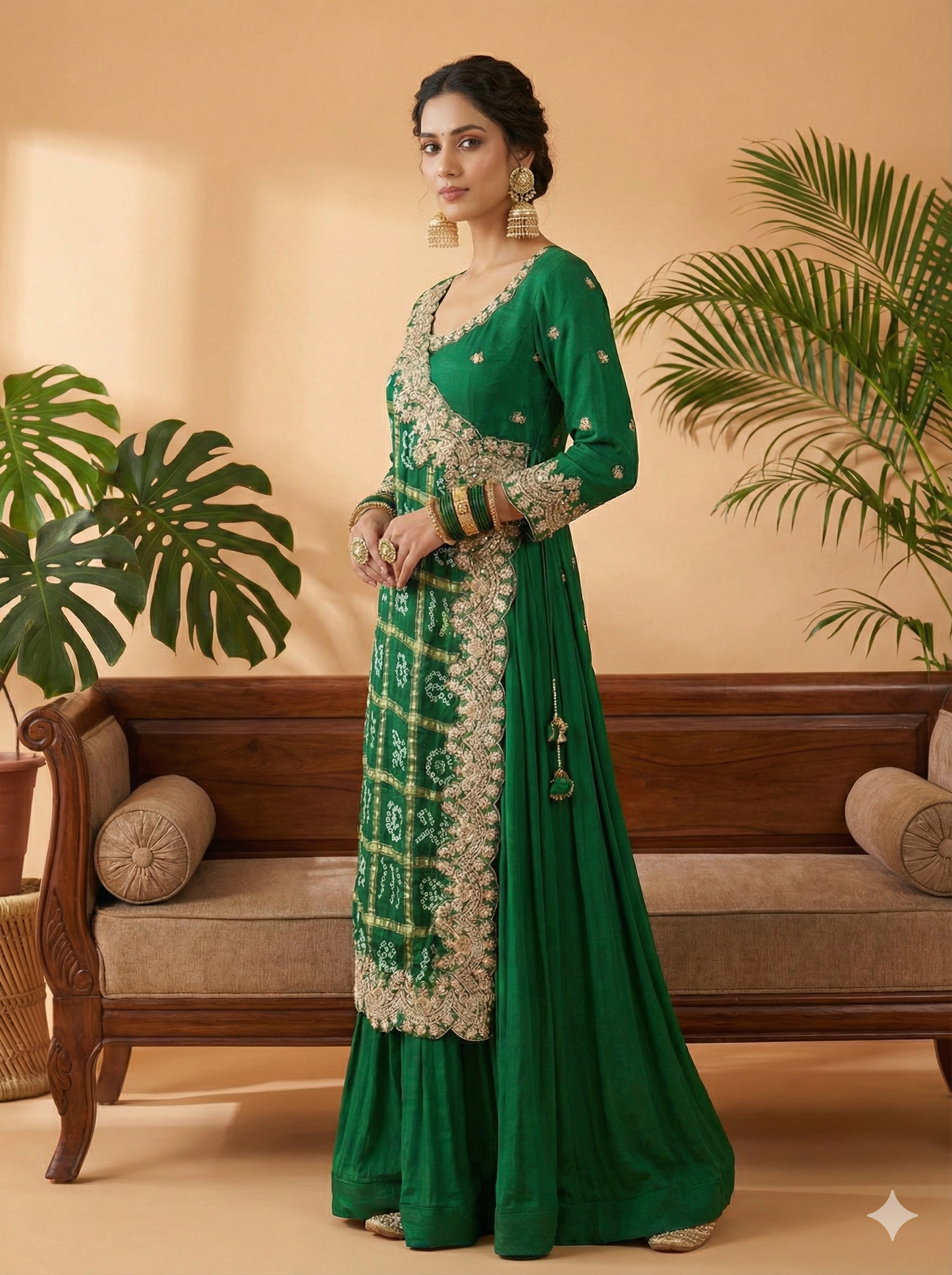 Munawar Sultana Embroidered Anarkali Kurta