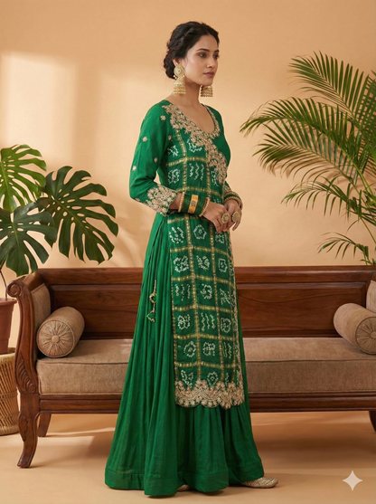 Munawar Sultana Embroidered Anarkali Kurta
